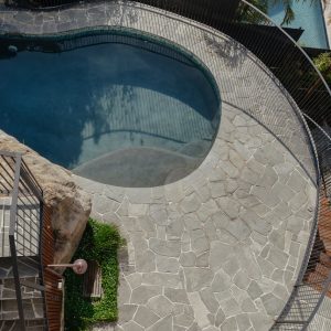 crazy paving around pools