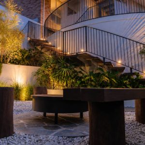 soft garden lighting
