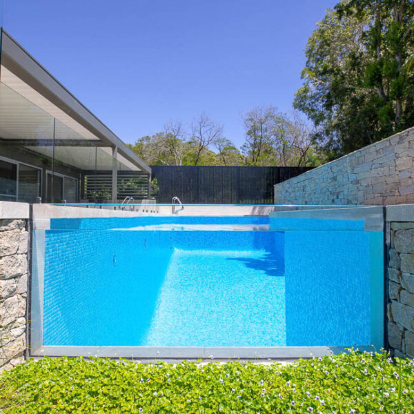 pool glass window