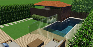 Swimming Pool Combined With A Decking Design