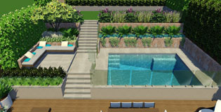 Terrace Garden With Swimming Pool