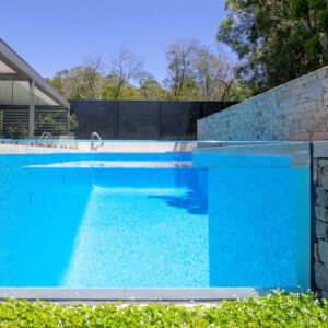 pool glass window