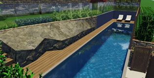 Backyard Lap Pool Design