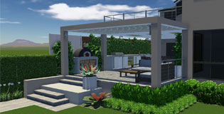 Outdoor Entertaining area with Balcony