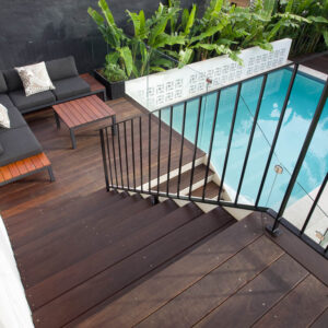 black balustrade