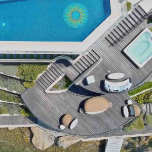 Beautiful aerial perspective of home