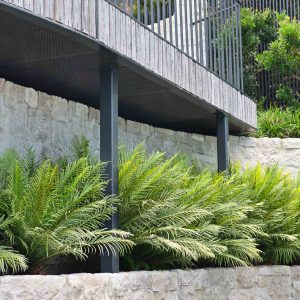 Cantilevered deck showcasing modern design
