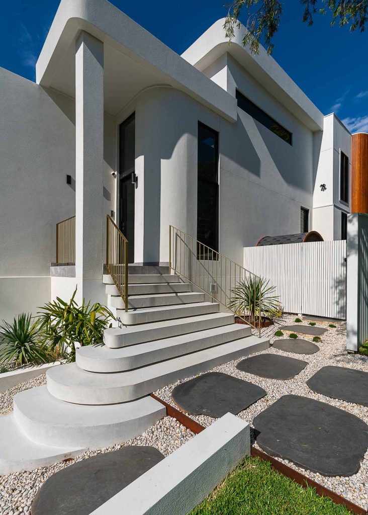 Front entrance with stylish design