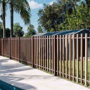 Custom timber pool fence by pool builder in Sydney