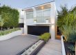 minimalist garden design and house