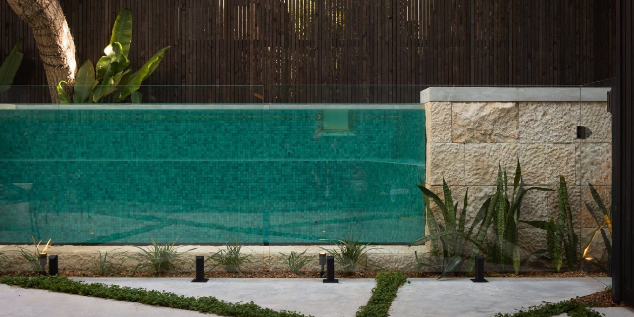 Glass Window Pool – formed concrete surface Glass Pool Window